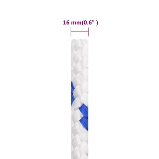 Corde de bateau Blanc 16 mm 100 m Polypropylène Maison Chic - Image 6