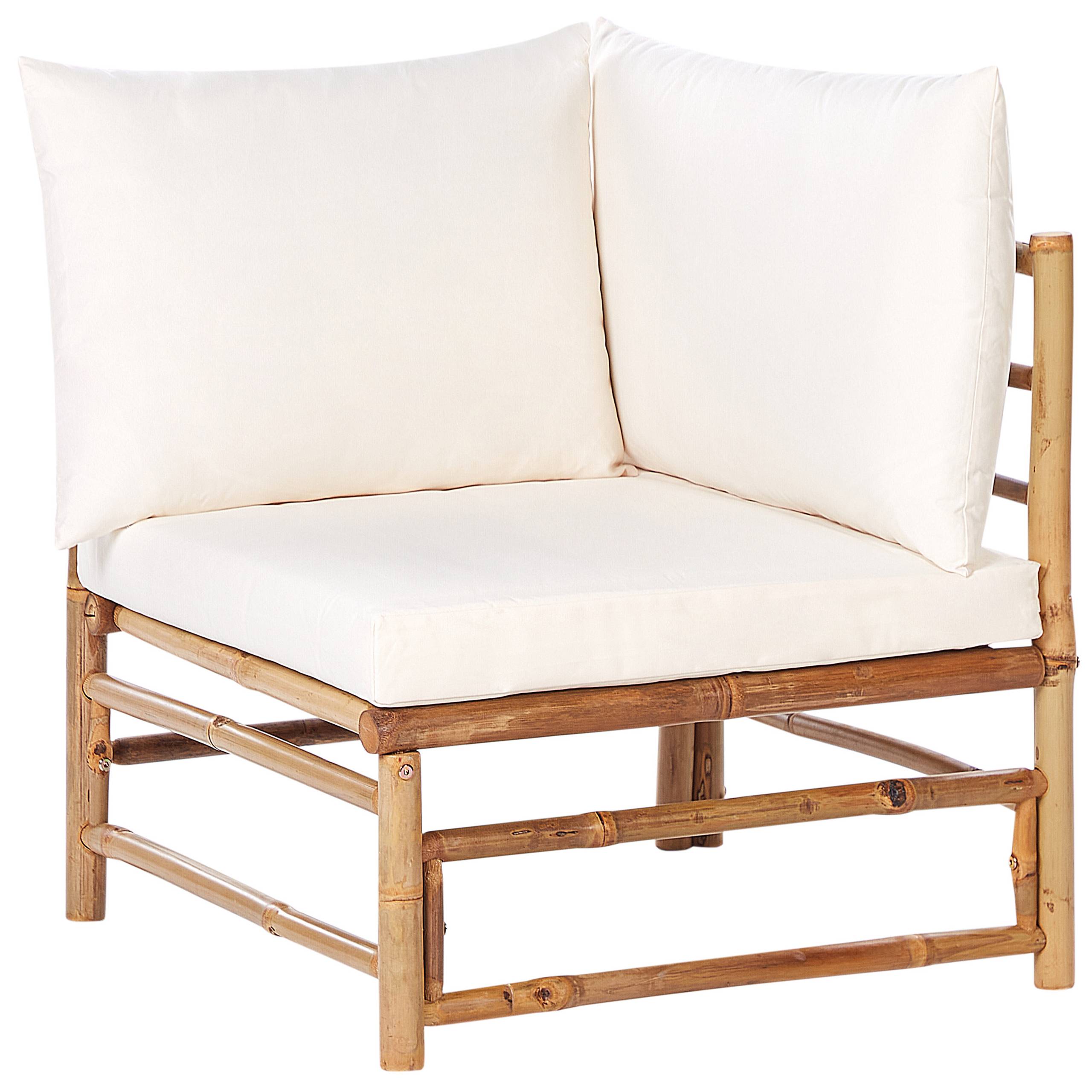Beliani - Set de jardin, 5 Personnes Bambou Blanc cassé CERRETO - Beliani - Imagen 9