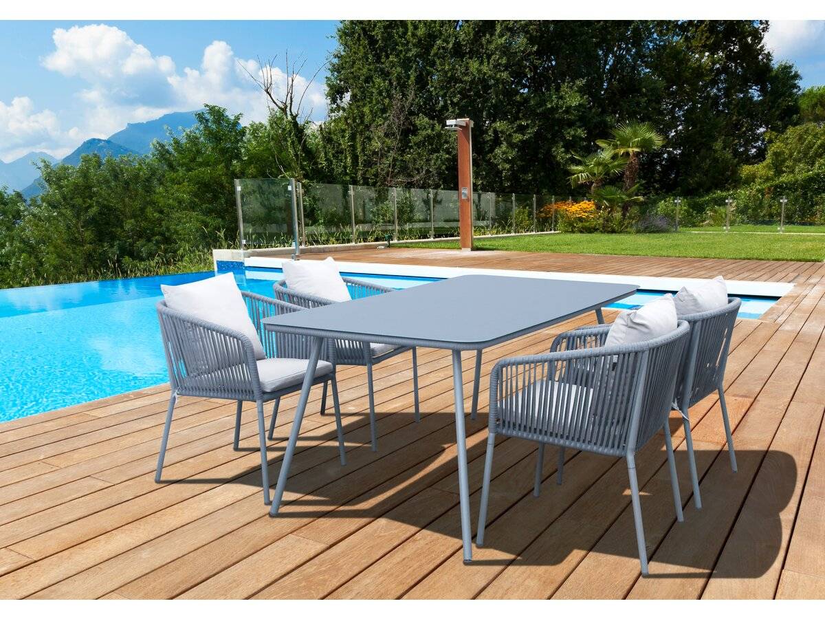 Habitat Et Jardin - Salon De Jardin Repas "léna" - 194 X 70 X 73 Cm - Grise -habitat Et Jardin - Imagen 2