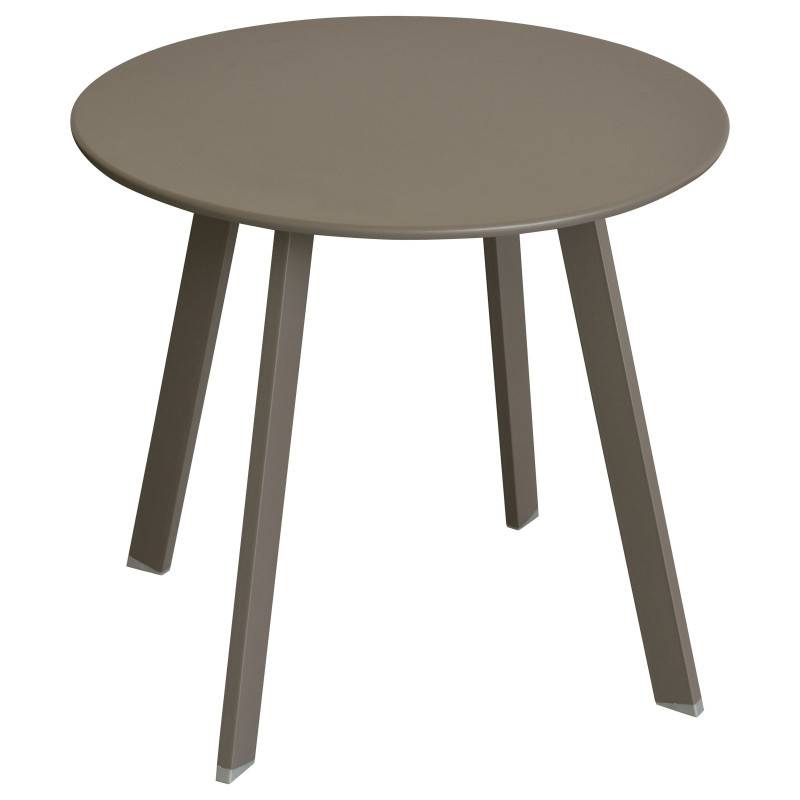 Hesperide - Table d'appoint de jardin ronde "Saona" tonka mat 50x45cm en acier cataphorèse Hespéride - Imagen 2