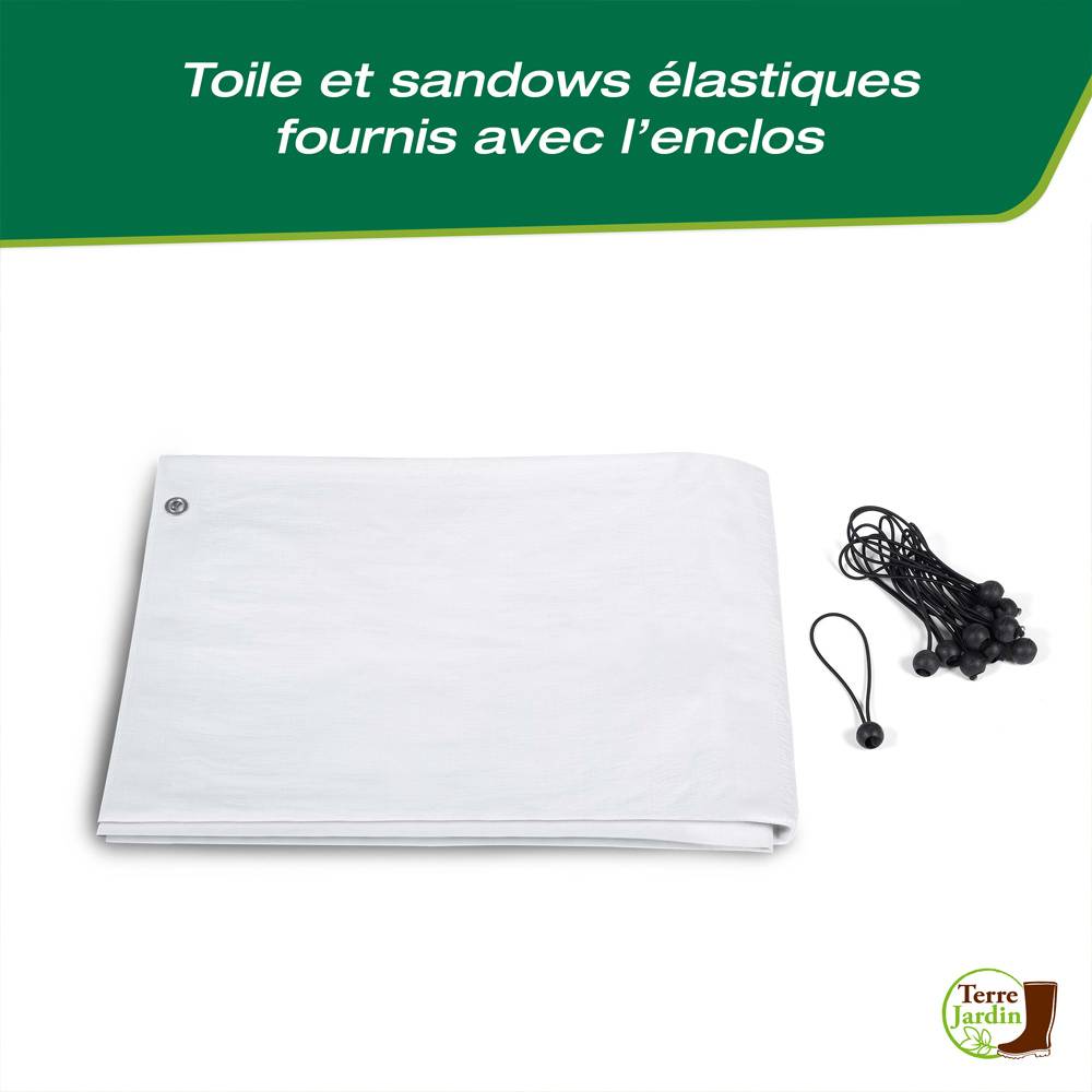 Enclos poulailler - 12M² - Volière extérieure - Parc grillagé - TERRE JARDIN - Image 4
