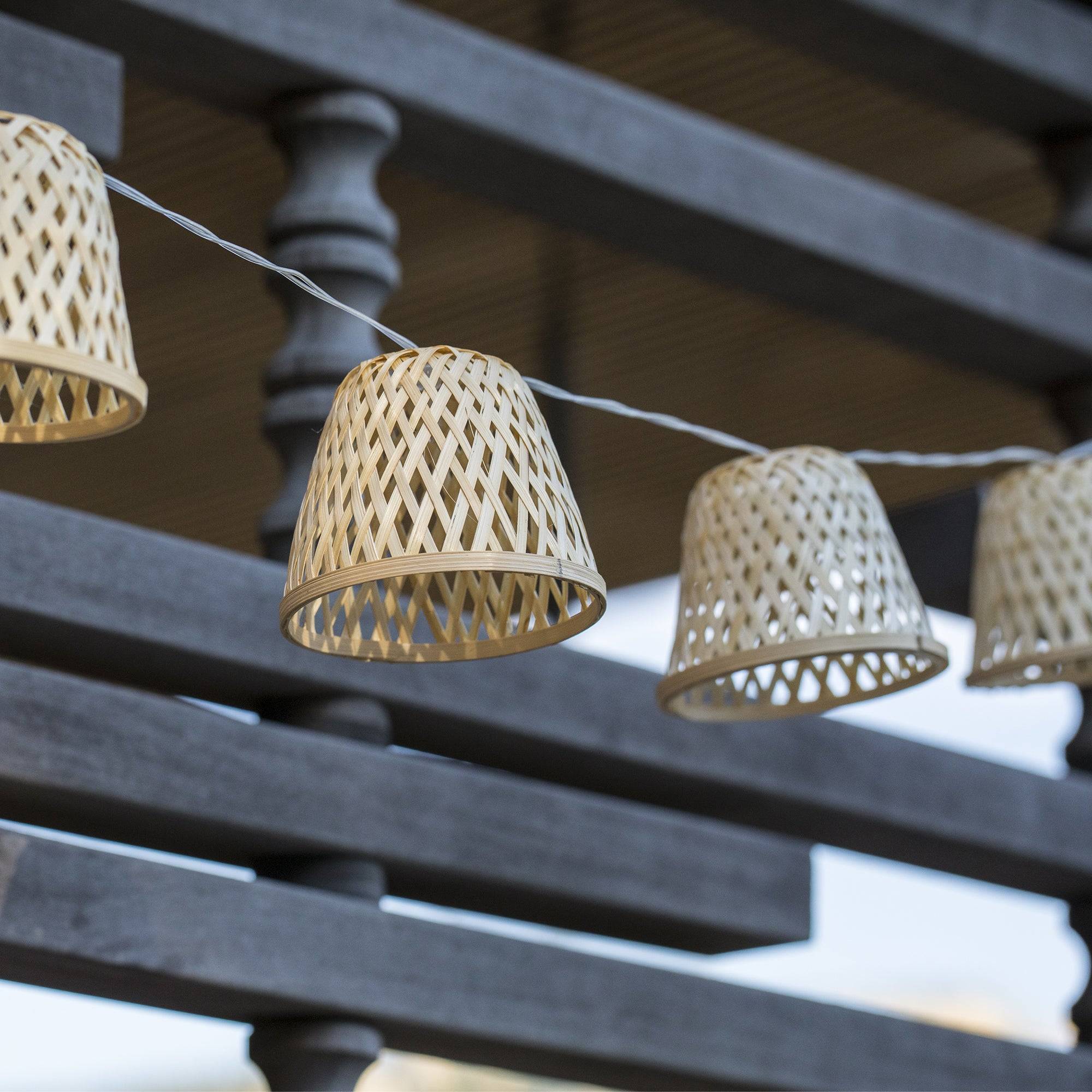 Lumisky - Guirlande solaire bambou CHILL HYBRID 10 ampoules 3.8M - Imagen 3