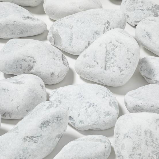 Galet Marbre Blanc Carrare 10-15 cm - Lot de 5 filets de 15 kg - RO'MA NATURE - Image 1