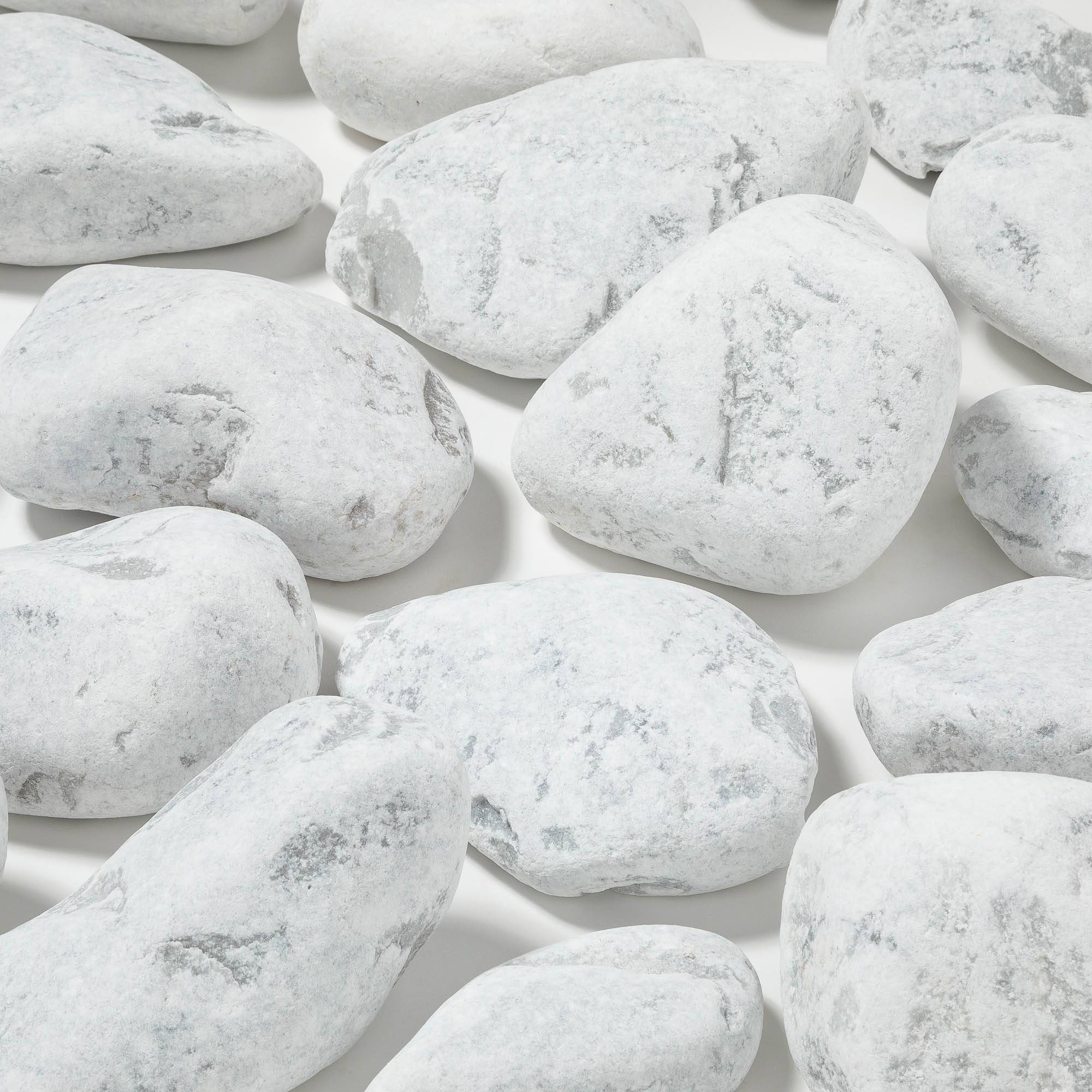 Galet Marbre Blanc Carrare 10-15 cm - Lot de 5 filets de 15 kg  - RO'MA NATURE - Image 1