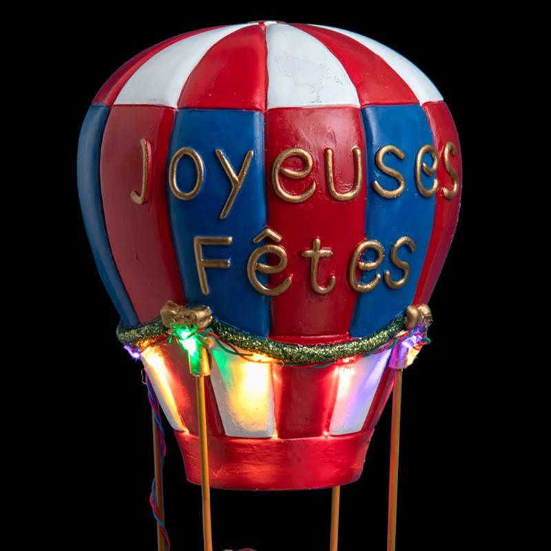 Fééric Lights & Christmas - Village de Noël mongolfière père Noël animé 12 LED à piles FEERIC LIGHTS & CHRISTMAS - Imagen 2