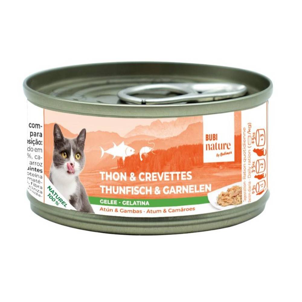 Bubimex - Pâtée en gelée pour chat au thon et aux crevettes Bubimex Bubi Nature - 70 g - Image 2
