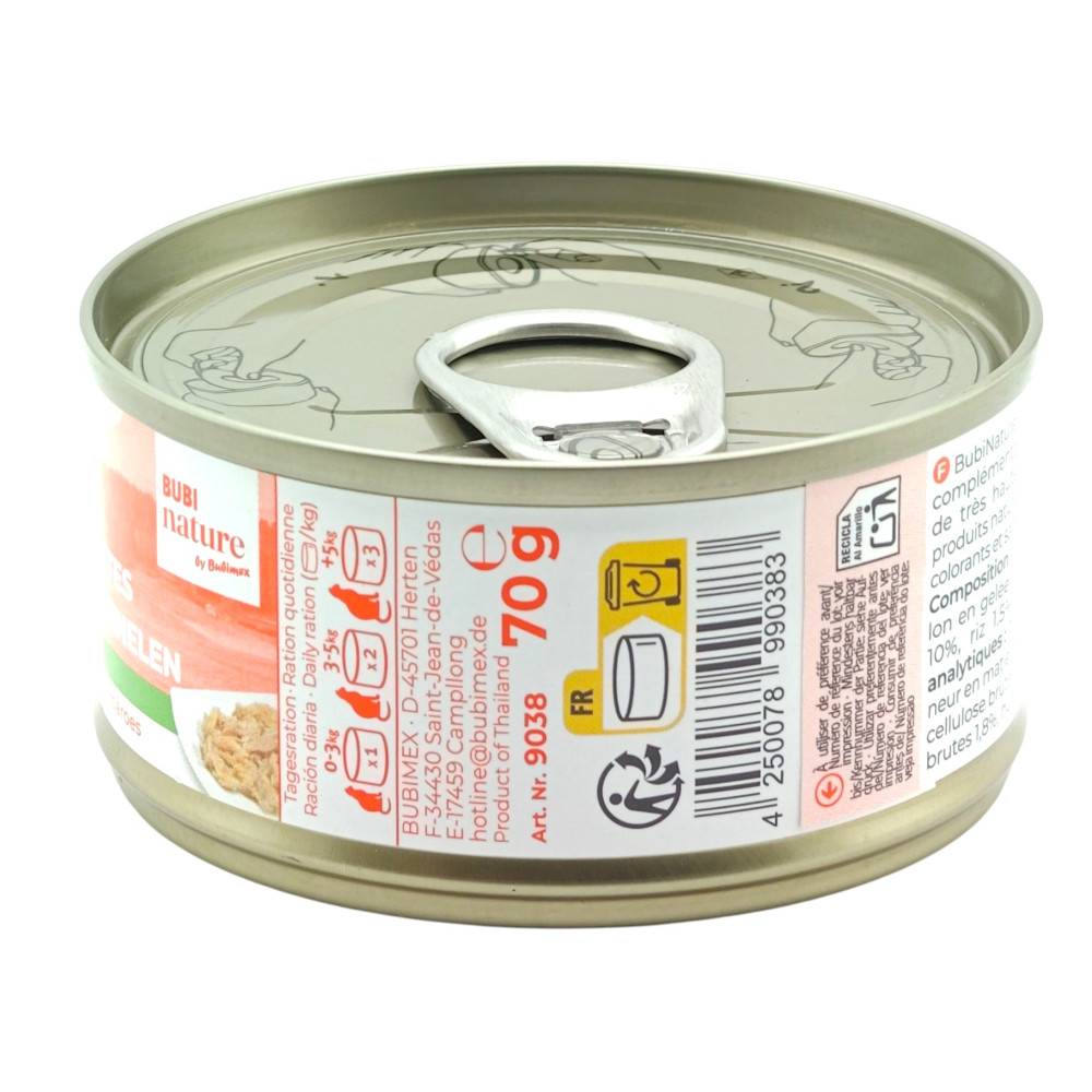 Bubimex - Pâtée en gelée pour chat au thon et aux crevettes Bubimex Bubi Nature - 70 g - Image 3