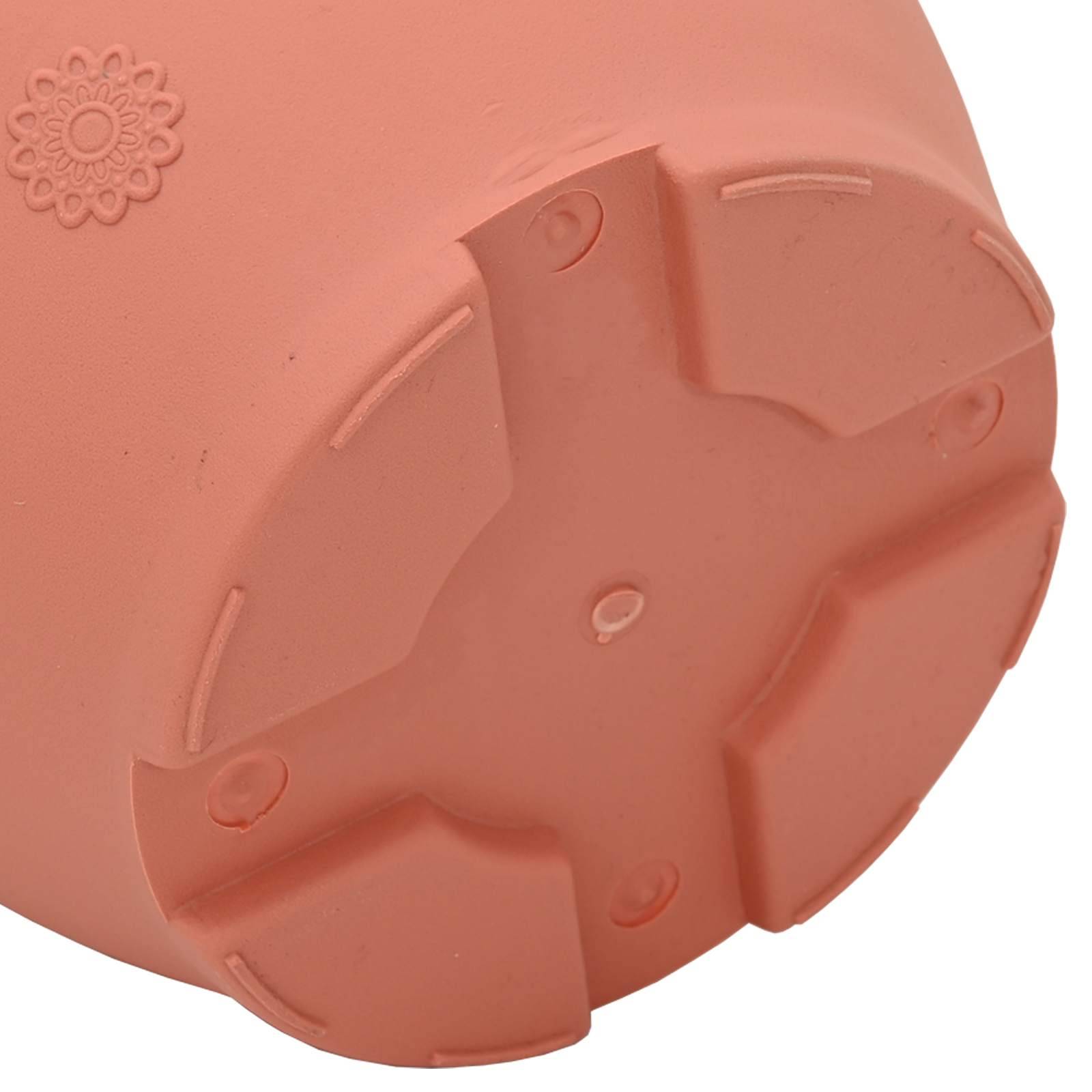 ComfortXL - Lot de 6 Grands Pots de Fleurs Plastique Intérieur Extérieur Drainage 39x32 cm Rouge Brique - ComfortXL Outdoor Living - Image 9