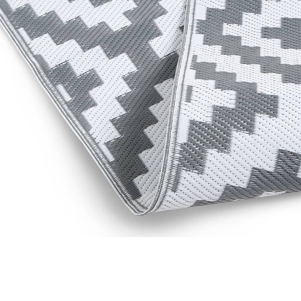 Tapis extérieur rectangulaire réversible 120 x 180 Gris - Image 4