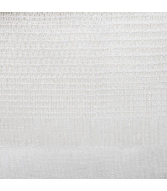 Voilage à œillets Blanc effet lin avec motifs ajourés 140 x 240 cm - Image 2