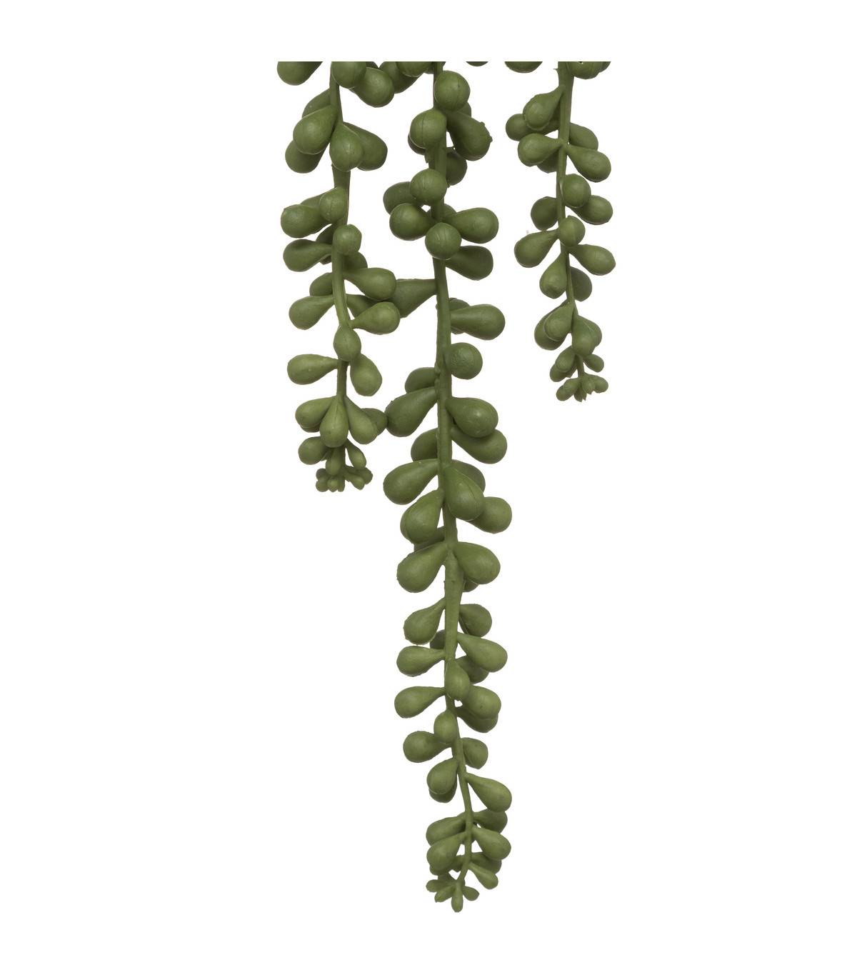 Plante artificielle suspendue dans un pot en céramique Noire H 50 cm - Image 3