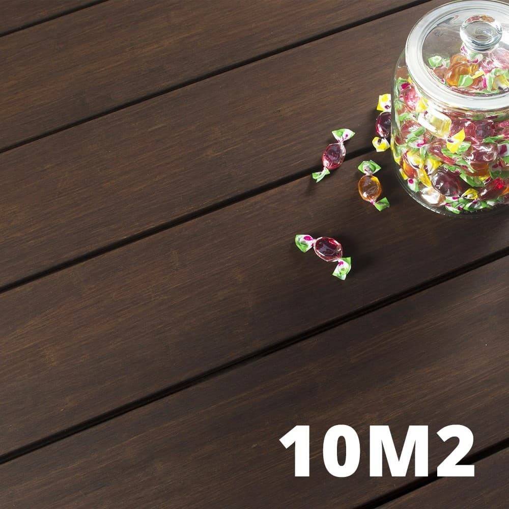 Kit Terrasse Bambou 10m² MELODY - 32 lames de Terrasse (185 x 13.9 x 1.8 cm) - Fixation Clips Cobra Hybrid 7-22 - Garantie 25 ans - Imagen 1