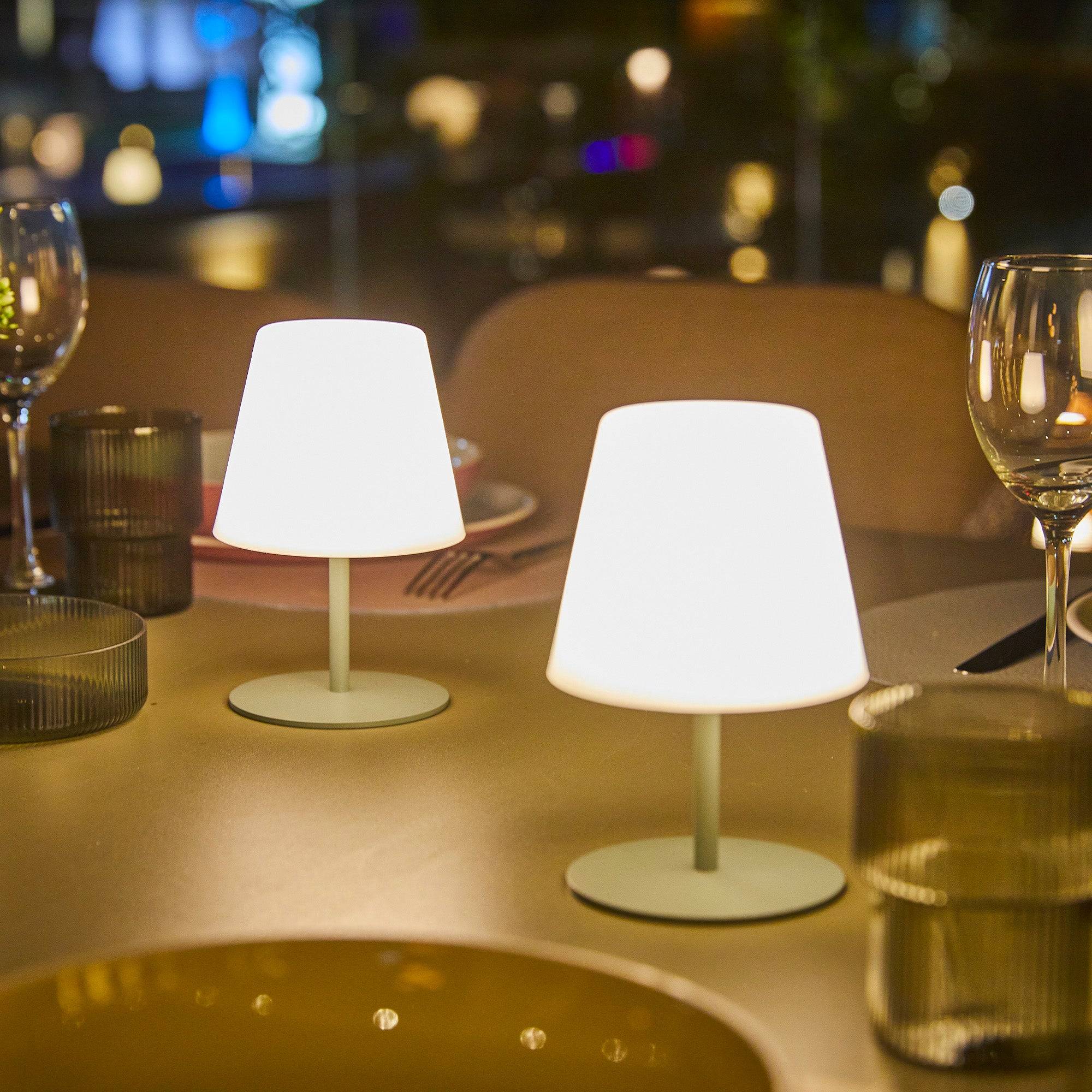 Lumisky - 2 Lampes de table sans fil TWINS Vert H16cm - Imagen 2