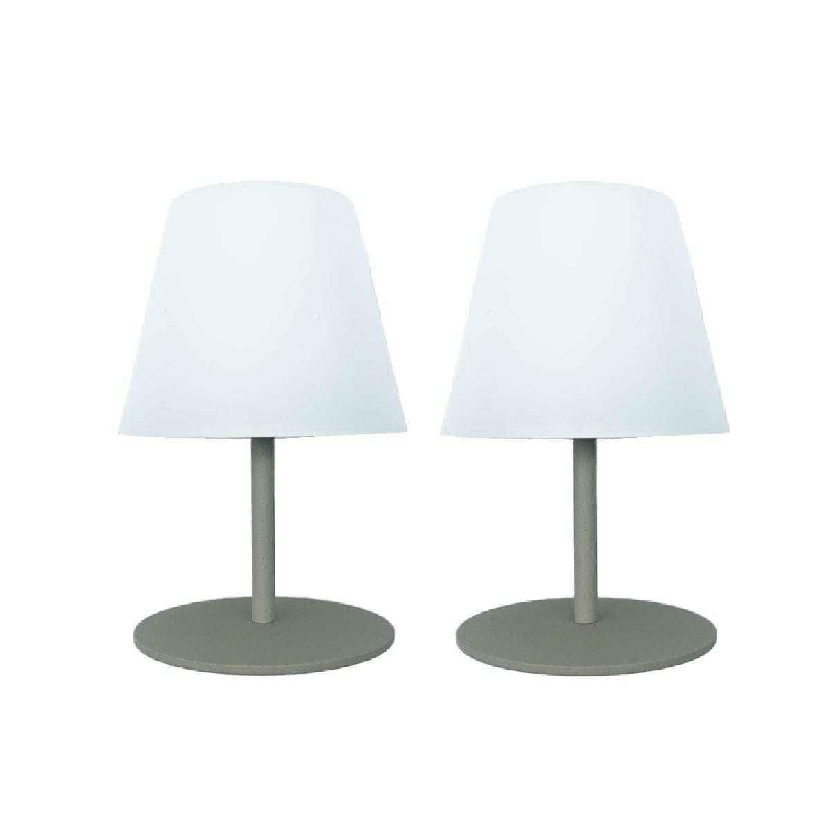 Lumisky - 2 Lampes de table sans fil TWINS Vert H16cm - Imagen 1