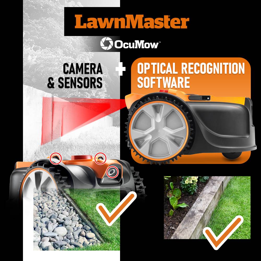 Lawnmaster - Robot tondeuse autonome 18V sans fil périmétrique avec station de charge et garage - Max 400m² - Image 3