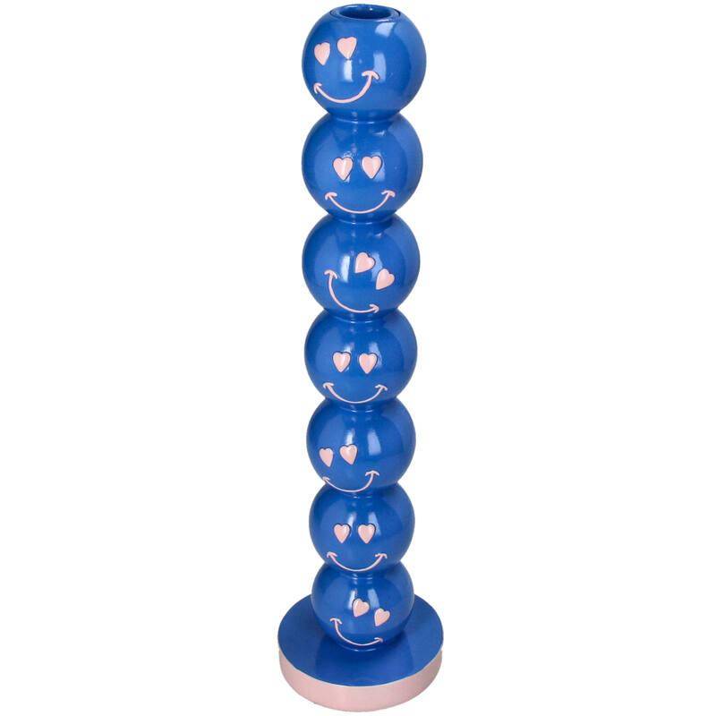 Bougeoir smiley bleu - 36 cm - Image 2