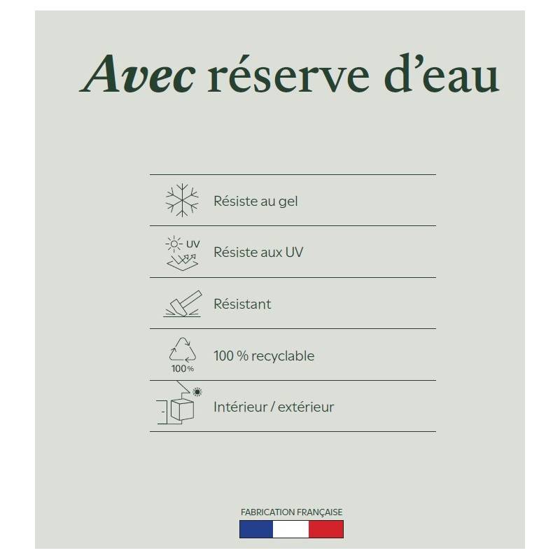 Riss - Bac A Fleurs Carré Riviera Eva New Haut - Plastique - 52x52 Cm - Bleu - Imagen 4