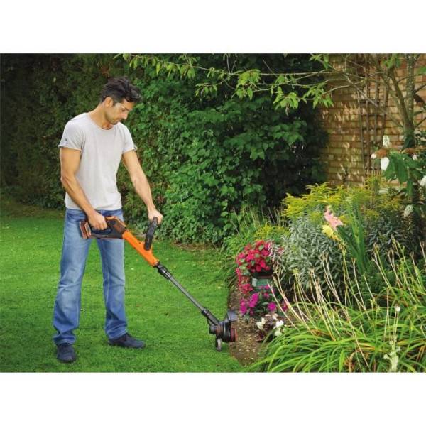 Coupe-Bordures Electrique Sans Fil 18V STC1820EPC-QW - BLACK+DECKER - 2 Vitesses Tete Pivotante 180° - Image 2