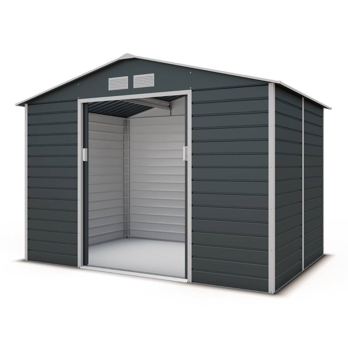 Abri de jardin métal gris 4,83 m2 + kit d'ancrage - Image 2