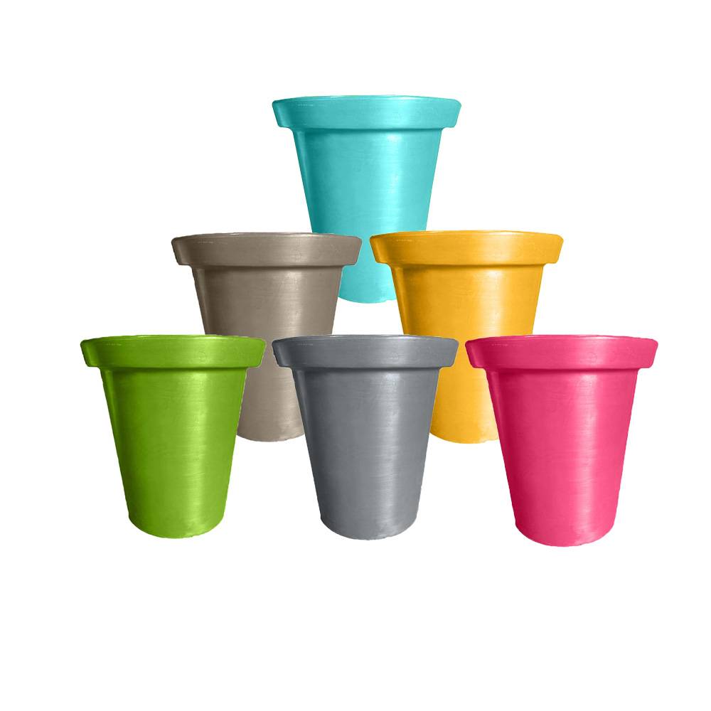 Pots de fleurs rond xxl delight 760l-lot de 6 - Image 1