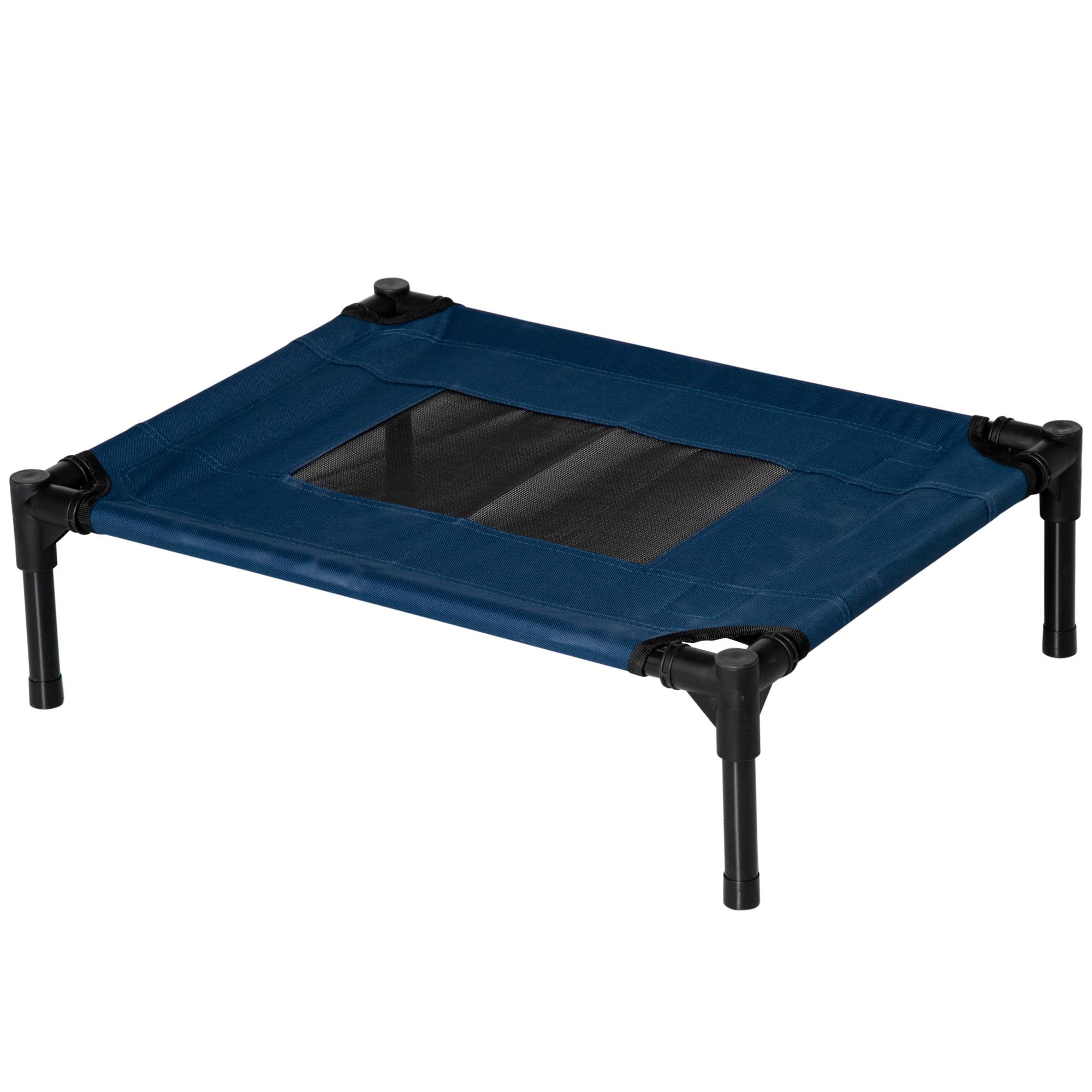 Lit surélevé animal Tissu Oxford Textilène Intérieur Extérieur 61x46cm Bleu Noir - ComfortXL Outdoor Living - Image 2