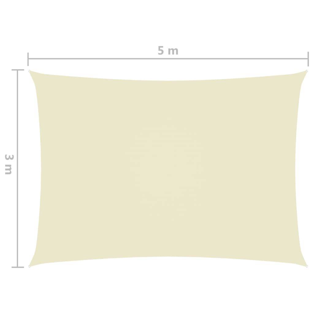 Helloshop26 - Voile toile d'ombrage parasol tissu oxford rectangulaire 3 x 5 m crème - Imagen 6