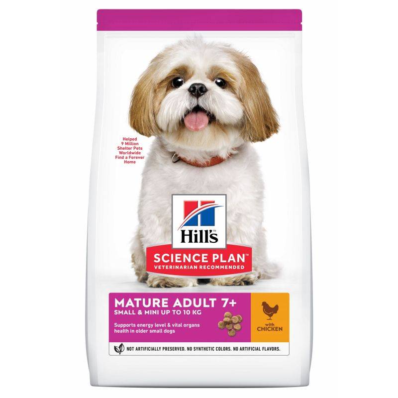 CROQUETTES CHIEN SCIENCE PLAN ADULT MATURE 7+ SMALL & MINI POULET - HILL'S 3 kg - Image 1