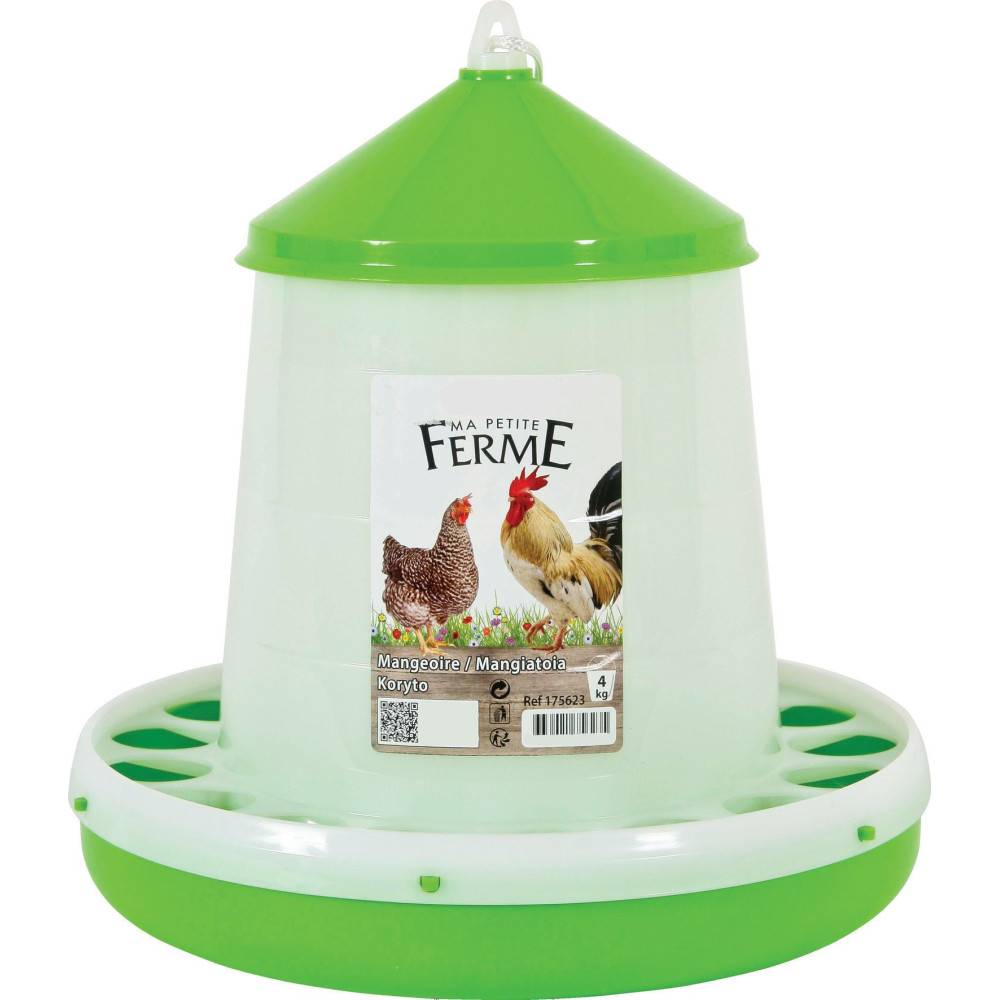 Mangeoire silo en plastique, capacité 4 kg, basse cour - Imagen 2