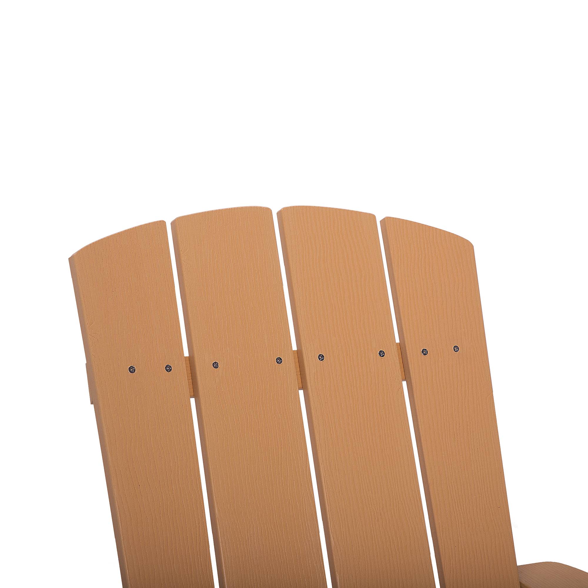 Beliani - Chaise de jardin Bois synthétique Marron ADIRONDACK - Beliani - Imagen 8