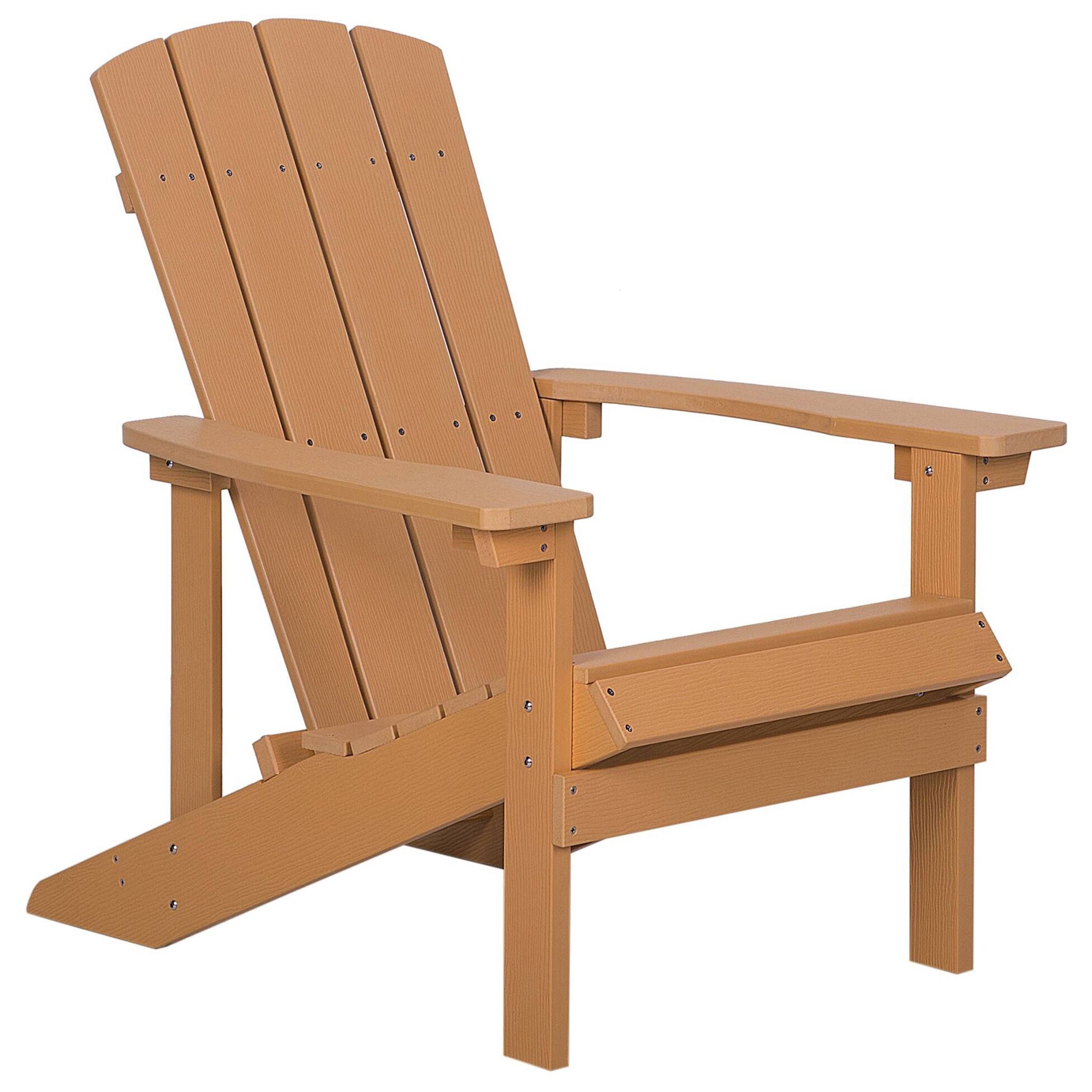 Beliani - Chaise de jardin Bois synthétique Marron ADIRONDACK - Beliani - Imagen 4