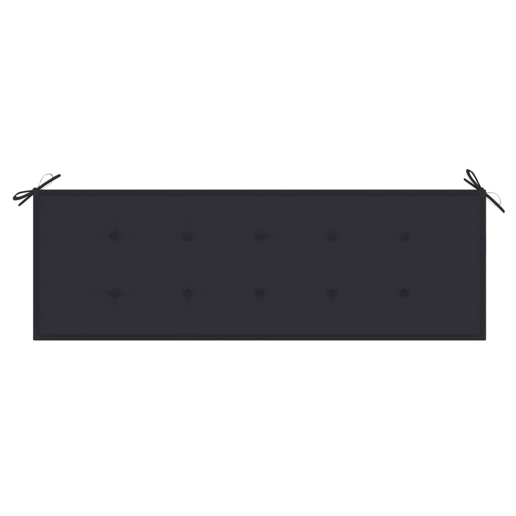 Helloshop26 - Banc de jardin meuble de patio d'extérieur terrasse avec coussin 157 cm bois d'acacia massif - Imagen 6