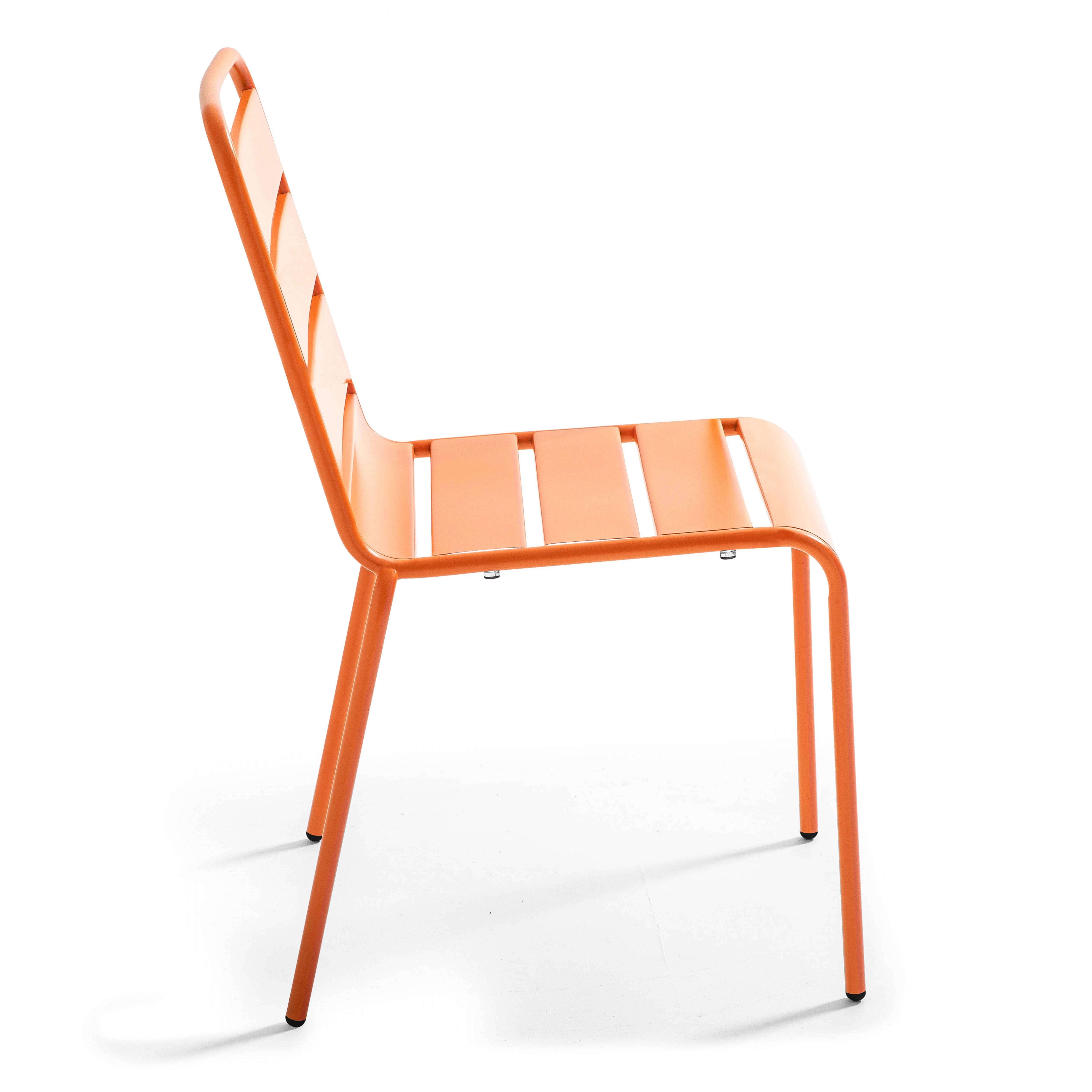 Oviala - Chaise de jardin en métal orange Palavas - Oviala - Imagen 5
