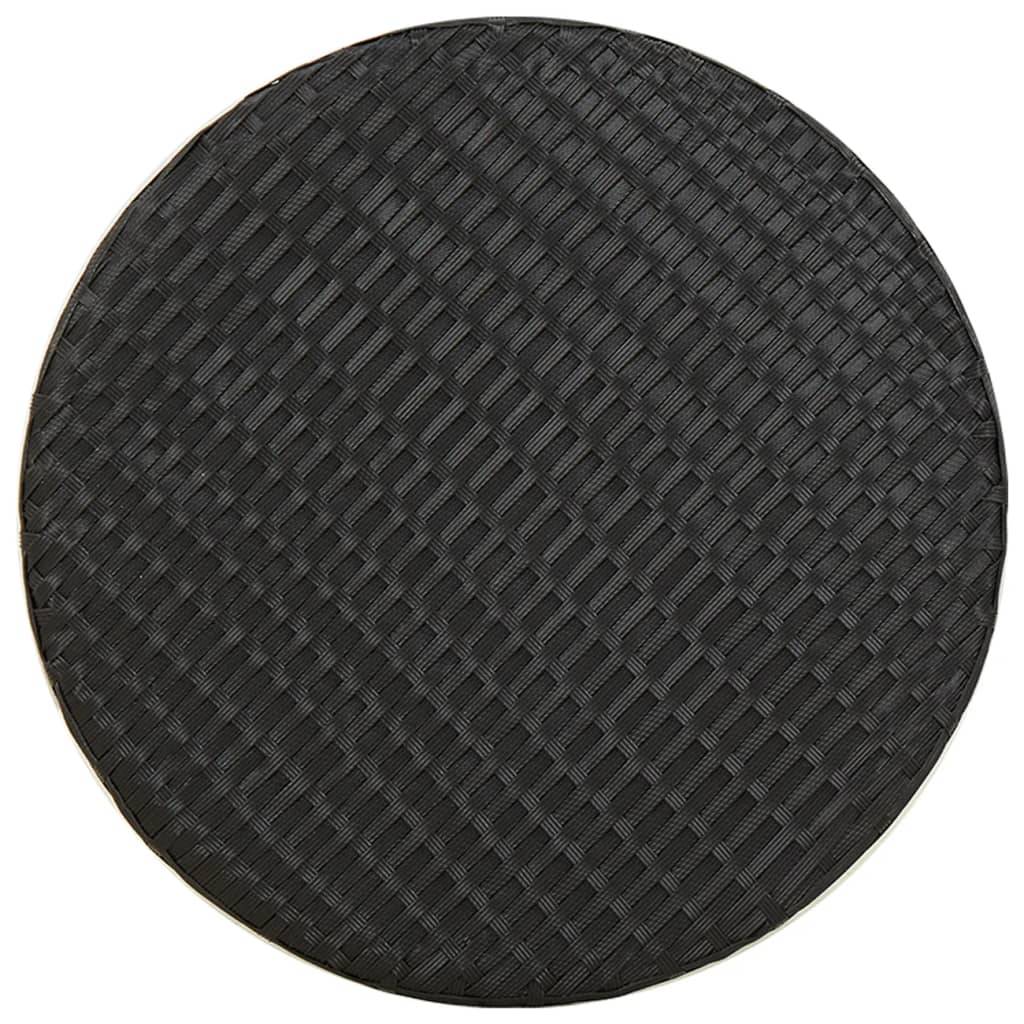 ComfortXL - Petite Table d'Appoint Ronde Noire Ø45cm en Résine Tressée pour Balcon ou Jardin – ComfortXL Outdoor Living - Image 5