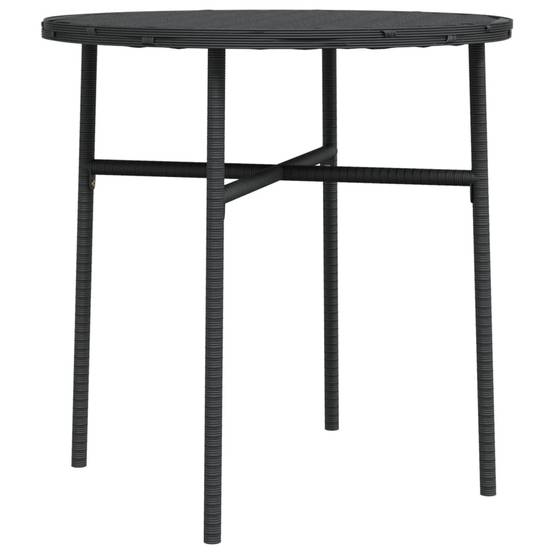 ComfortXL - Petite Table d'Appoint Ronde Noire Ø45cm en Résine Tressée pour Balcon ou Jardin – ComfortXL Outdoor Living - Image 2