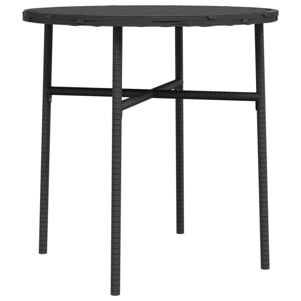 ComfortXL - Petite Table d'Appoint Ronde Noire Ø45cm en Résine Tressée pour Balcon ou Jardin – ComfortXL Outdoor Living - Image 2