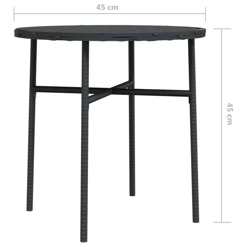 ComfortXL - Petite Table d'Appoint Ronde Noire Ø45cm en Résine Tressée pour Balcon ou Jardin – ComfortXL Outdoor Living - Image 6