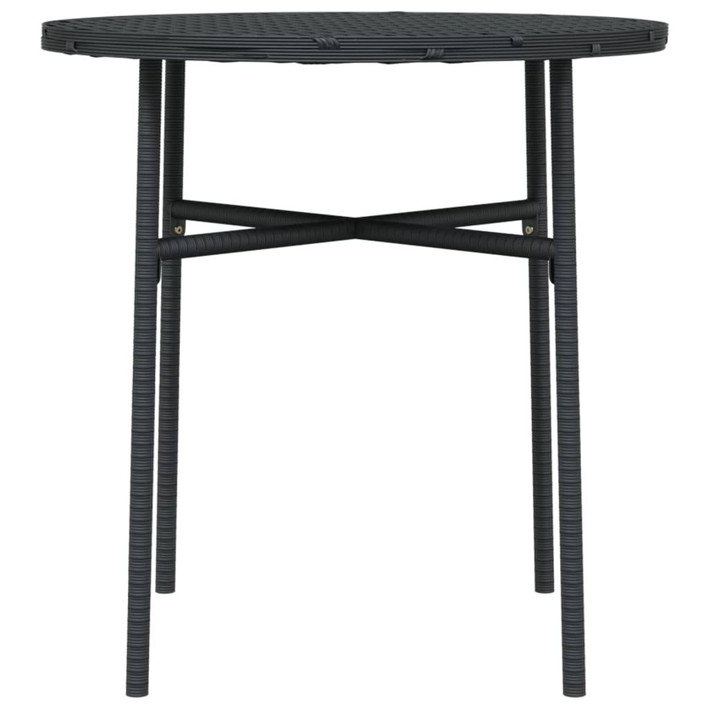 ComfortXL - Petite Table d'Appoint Ronde Noire Ø45cm en Résine Tressée pour Balcon ou Jardin – ComfortXL Outdoor Living - Image 4