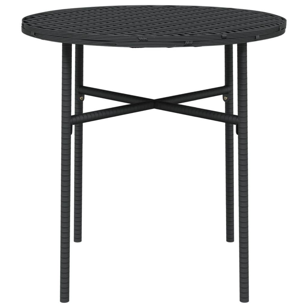 ComfortXL - Petite Table d'Appoint Ronde Noire Ø45cm en Résine Tressée pour Balcon ou Jardin – ComfortXL Outdoor Living - Image 3