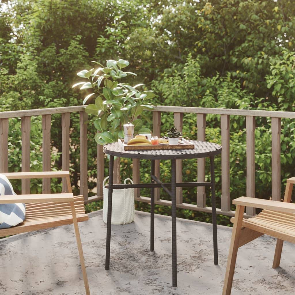 ComfortXL - Petite Table d'Appoint Ronde Noire Ø45cm en Résine Tressée pour Balcon ou Jardin – ComfortXL Outdoor Living - Image 1