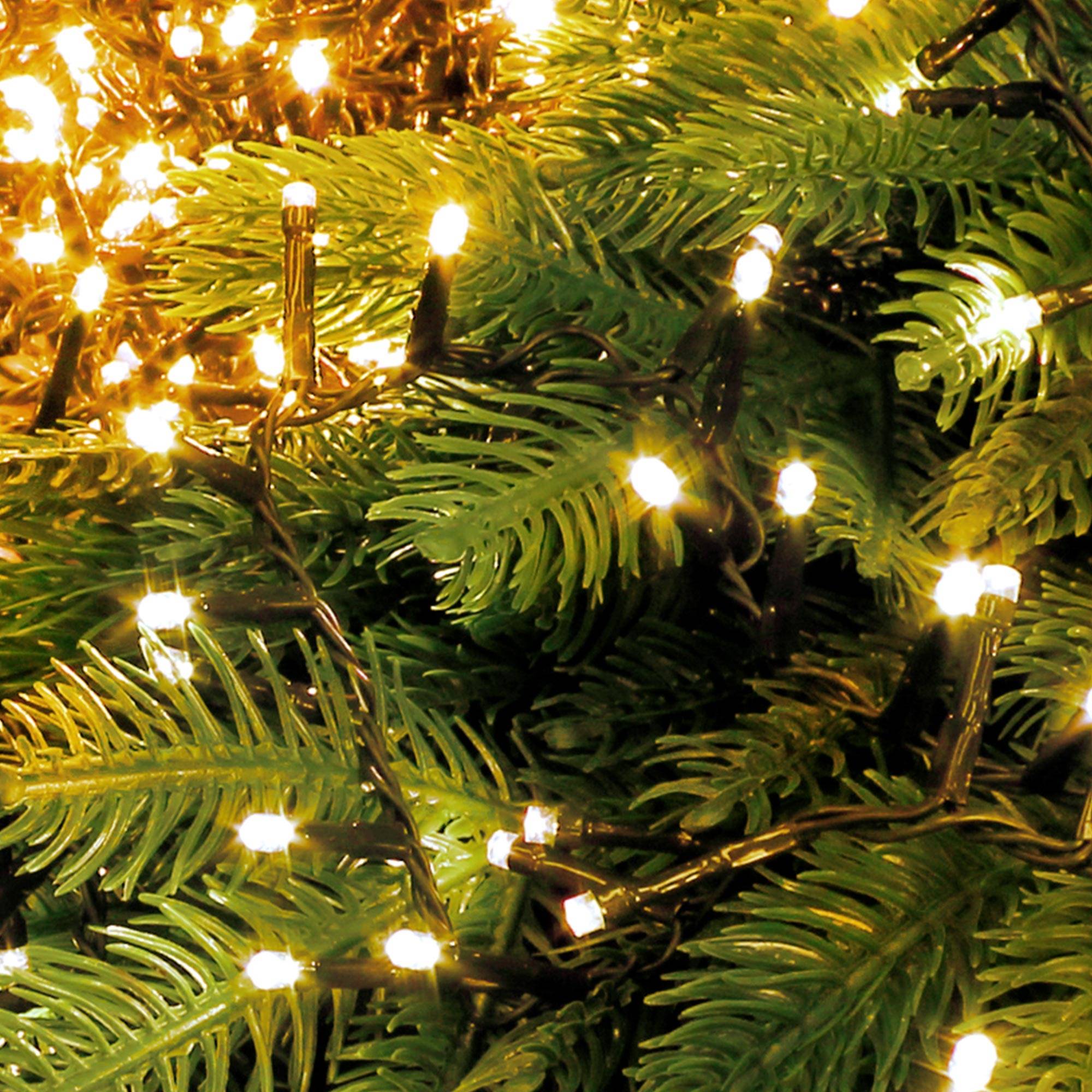 Ecd-Germany - Guirlande lumineuse de Noël à 700 LED en cluster blanc chaud intérieur/extérieur - Imagen 7