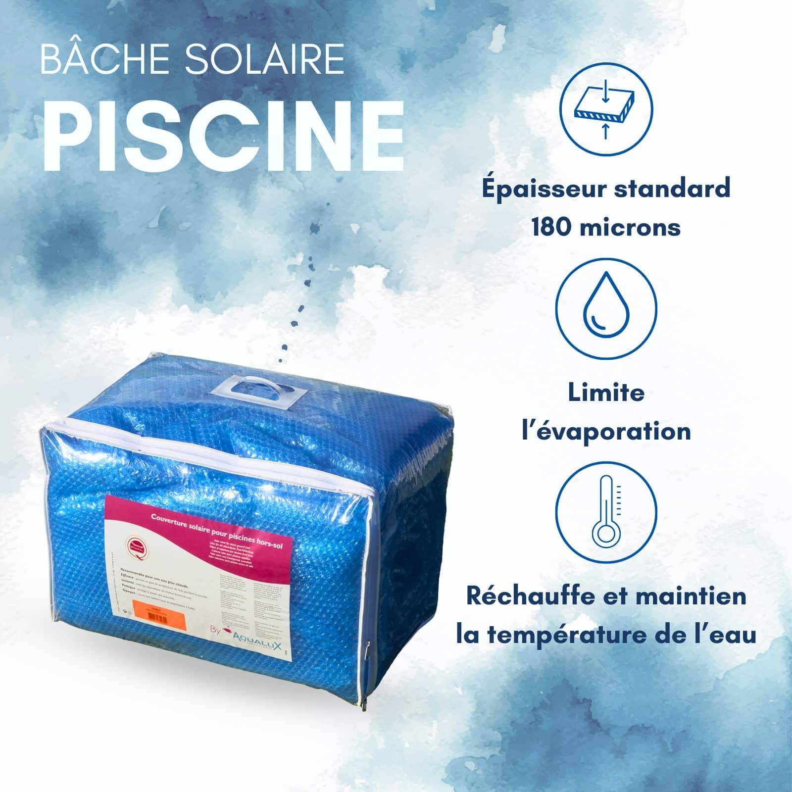 Bâche Solaire 505 X 305 Cm Ovale Bleu 180 Microns Pour Piscine Hors Sol Bois Type Bilbao - Edg By Aqualux - Image 2