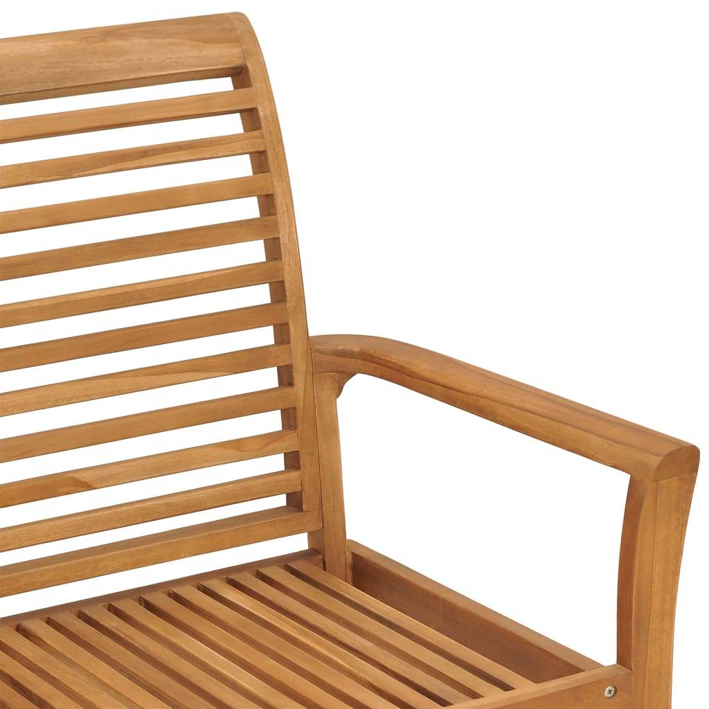 Helloshop26 - Banc de jardin meuble de patio d'extérieur terrasse et coussin anthracite 112 x 55 x 94 cm bois de teck massif - Imagen 5