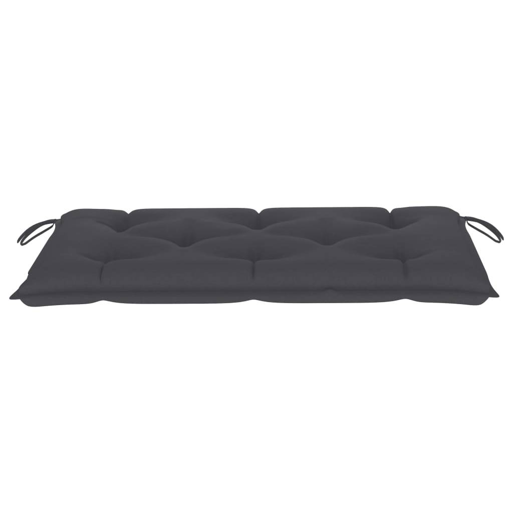 Helloshop26 - Banc de jardin meuble de patio d'extérieur terrasse et coussin anthracite 112 x 55 x 94 cm bois de teck massif - Imagen 7