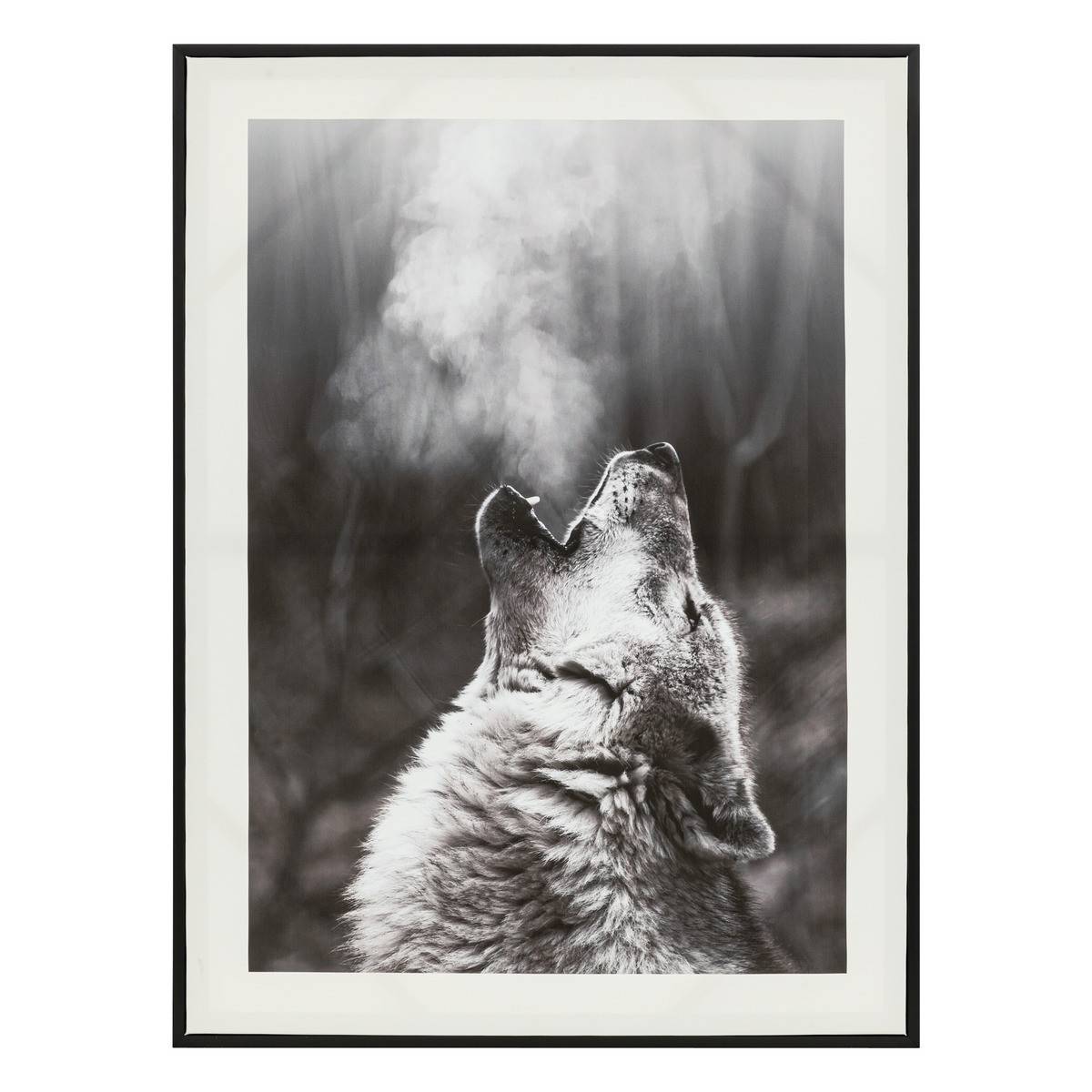 Atmosphera - Tableau Toile murale imprimée et encadrée Loup 60 x 80 cm - Imagen 1