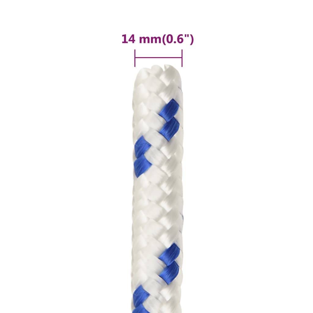 Corde de bateau Blanc 14 mm 100 m Polypropylène Maison Chic - Image 6
