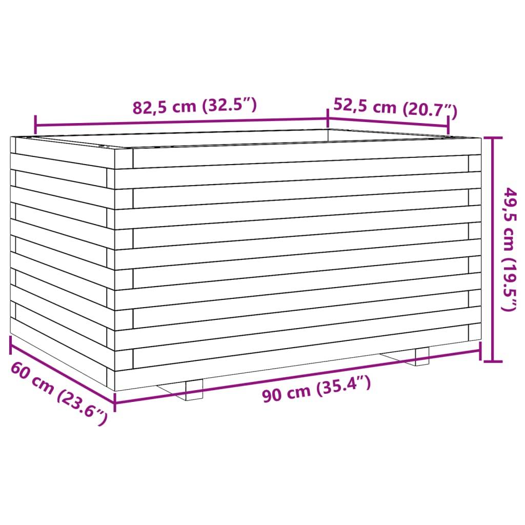 Maison Chic - Jardinière, Bac à fleurs, Pot de fleurs 90x60x49,5 cm bois de pin imprégné - Imagen 10