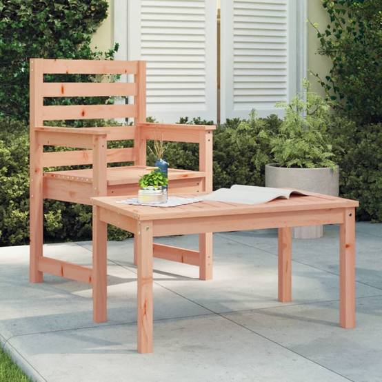 Table de jardin bois massif douglas 82,5 x 50,5 x 45 cm, Poids :6.35kg - PANGIVO - Image 1