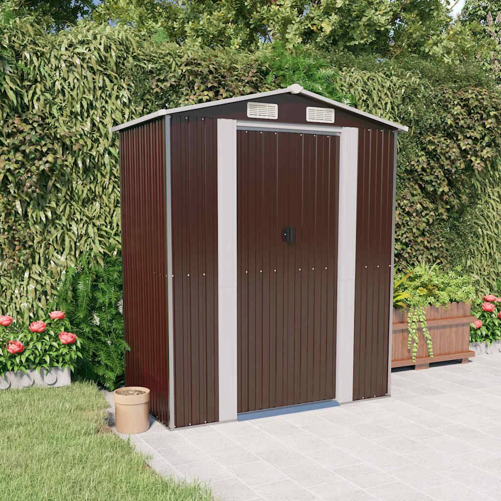 Vidaxl - Abri de jardin Marron foncé 192x108x223 cm Métal galvanisé 2.1m² vidaXL 319273