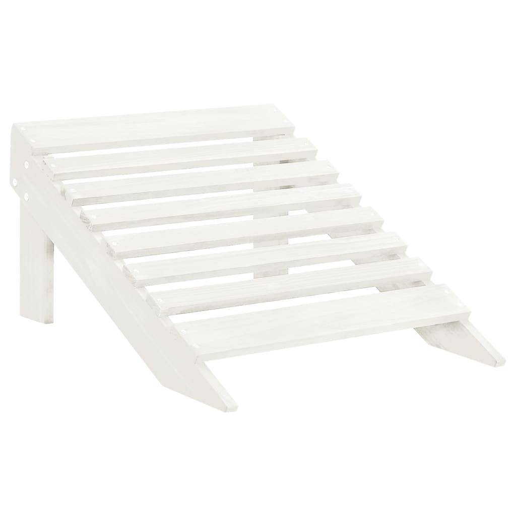 Fauteuil Adirondack avec Repose-pieds et Table Bois de Sapin Blanc – ComfortXL Outdoor Living - Image 3