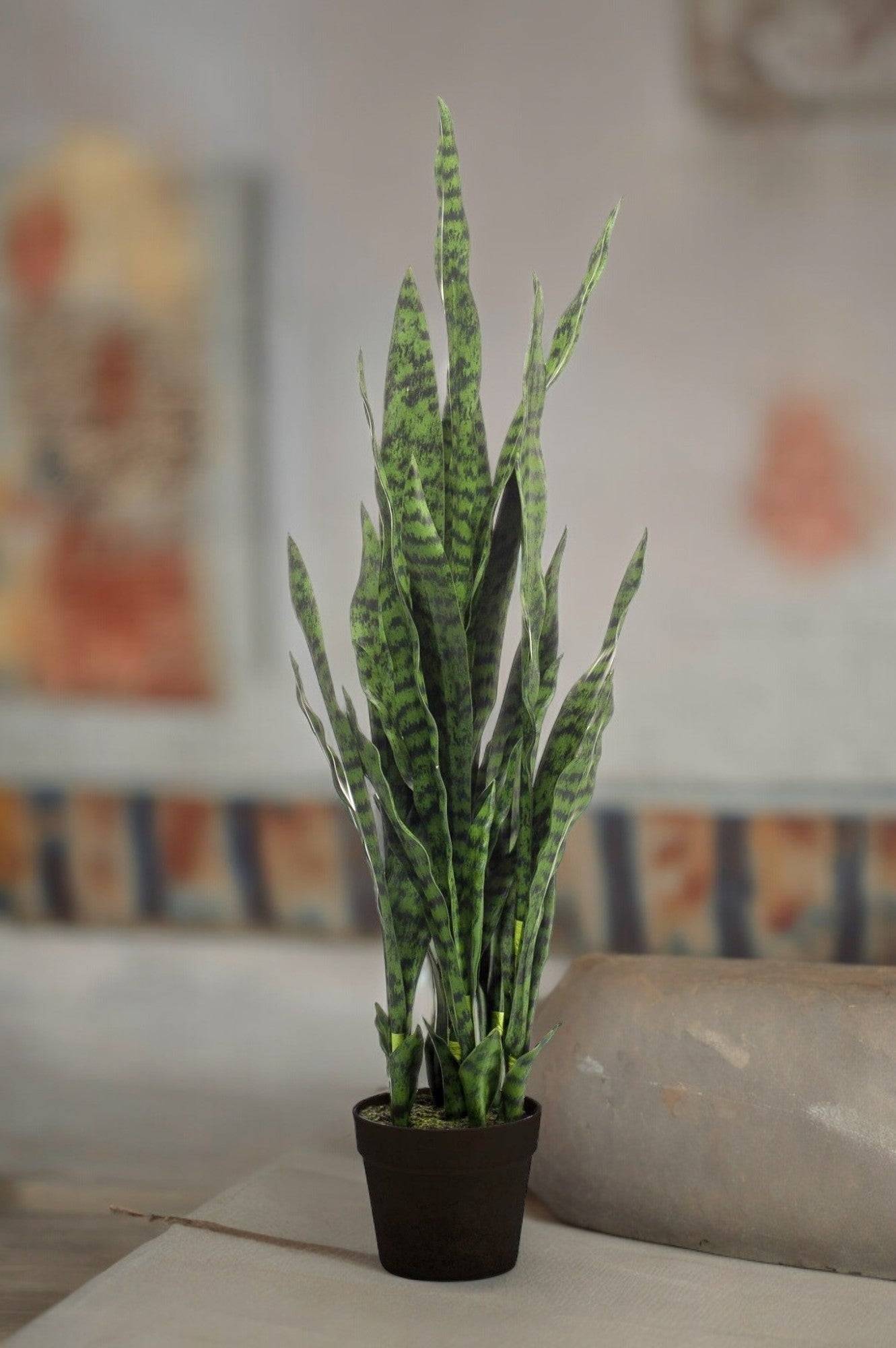 La Green Touch - Sanseveria Black Coral plante artificielle - h97cm, Ø12cm- La Green Touch - Imagen 1